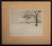 ILLEGIBLY SIGNED LANDSCAPE ETC