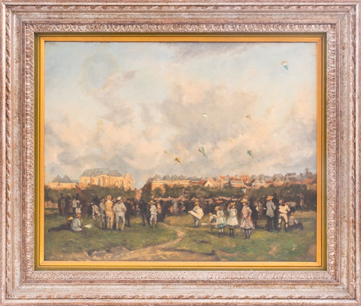 ILLEGIBLY SIGNED LANDSCAPE WITH