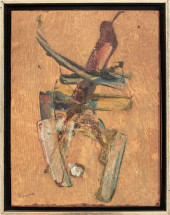 ILLEGIBLY SIGNED MODERN ABSTRA