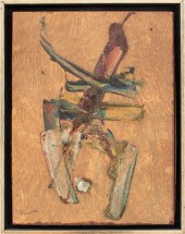 ILLEGIBLY SIGNED MODERN ABSTRA