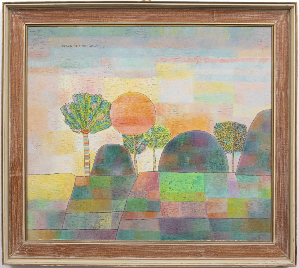 ILLEGIBLY SIGNED MODERN LANDSCAPE