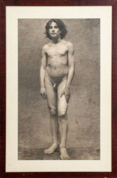 ILLEGIBLY SIGNED NUDE MALE FIG