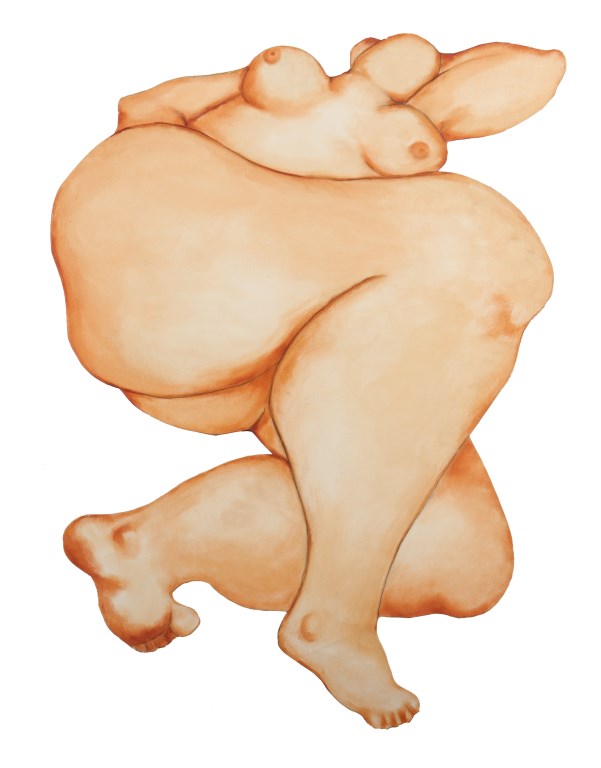 ILLEGIBLY SIGNED NUDE WOMAN OIL