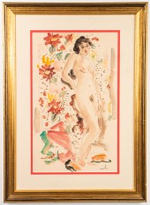 ILLEGIBLY SIGNED NUDE WOMAN WA