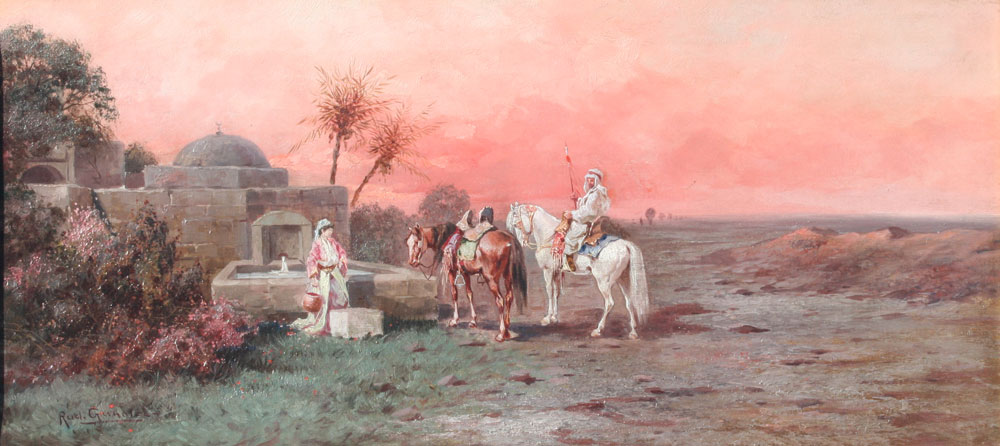 ILLEGIBLY SIGNED ORIENTALIST OIL ON