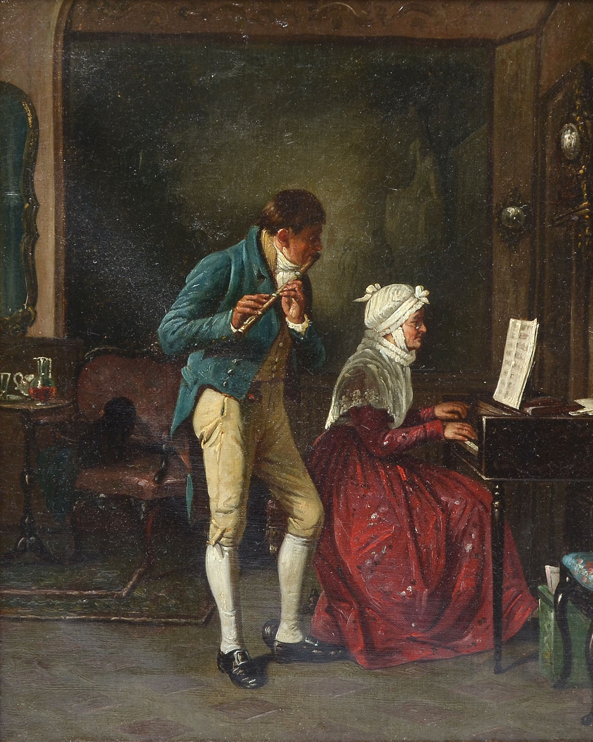 ILLEGIBLY SIGNED PAINTING ''THE