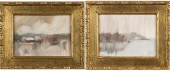 ILLEGIBLY SIGNED, PAIR OF LAND