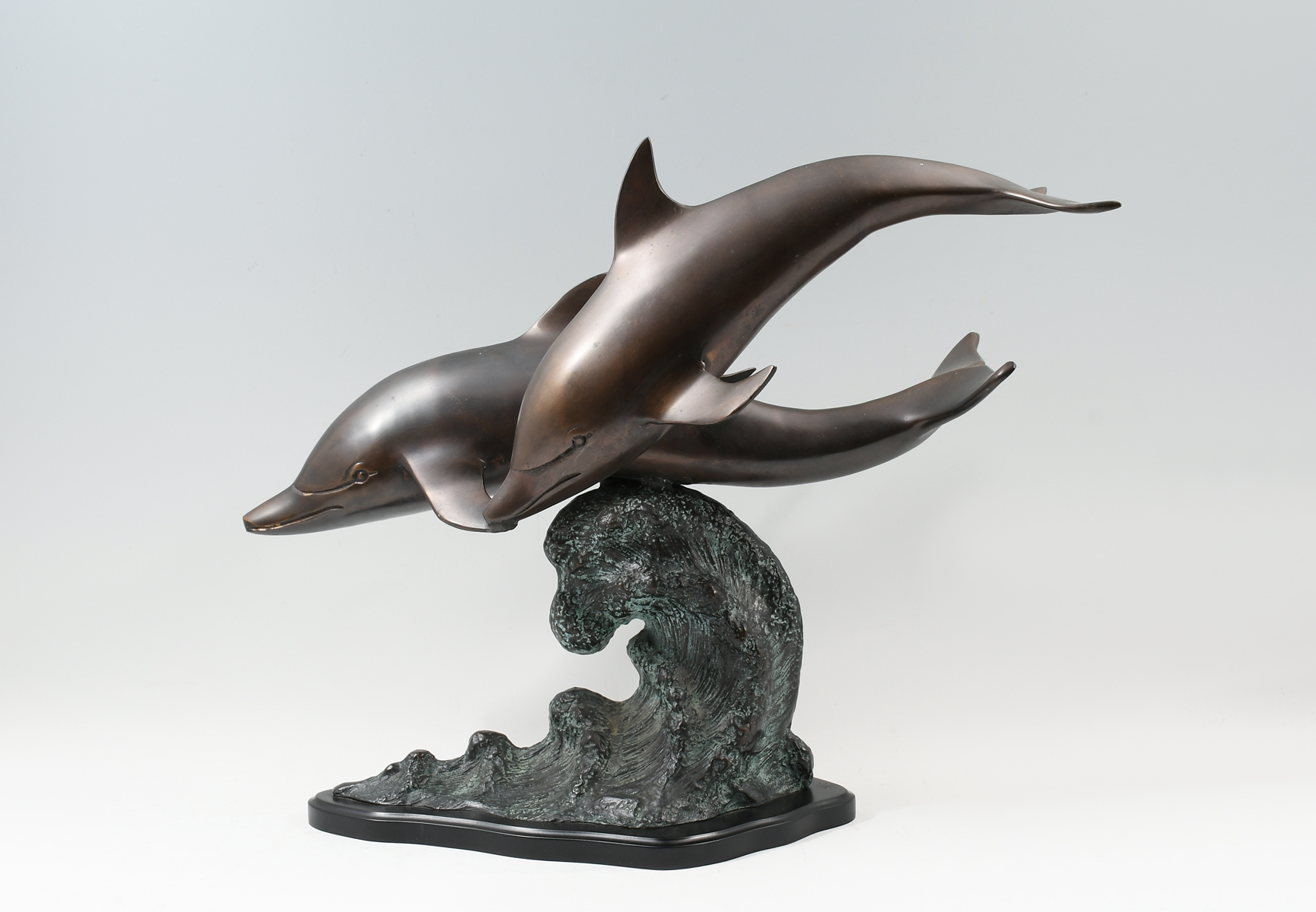 ILLEGIBLY SIGNED PATINATED BRONZE