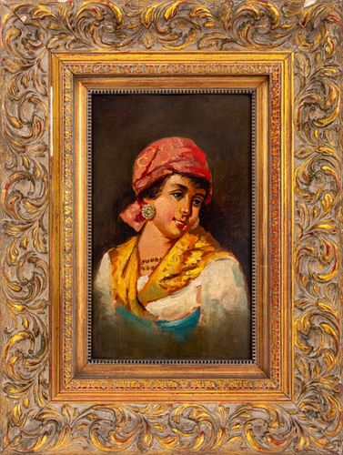 ILLEGIBLY SIGNED PORTRAIT OF A