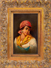 ILLEGIBLY SIGNED PORTRAIT OF A