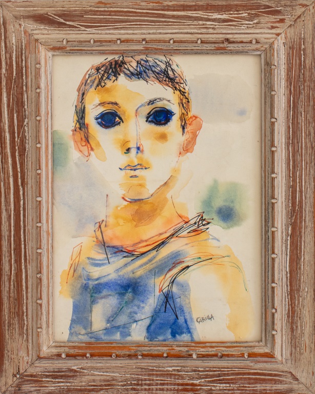 ILLEGIBLY SIGNED PORTRAIT OF