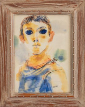 ILLEGIBLY SIGNED PORTRAIT OF Y