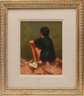ILLEGIBLY SIGNED "SEATED CHILD