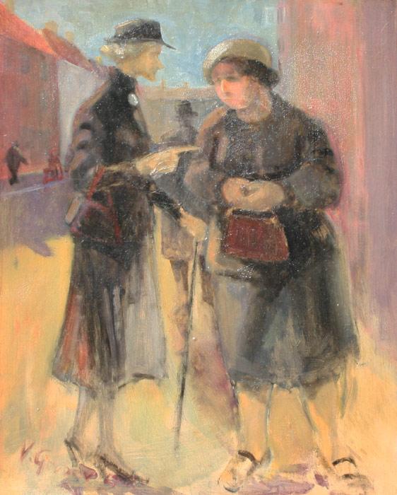 ILLEGIBLY SIGNED SOCIAL REALISM