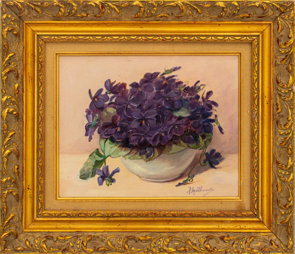 ILLEGIBLY SIGNED STILL LIFE OIL