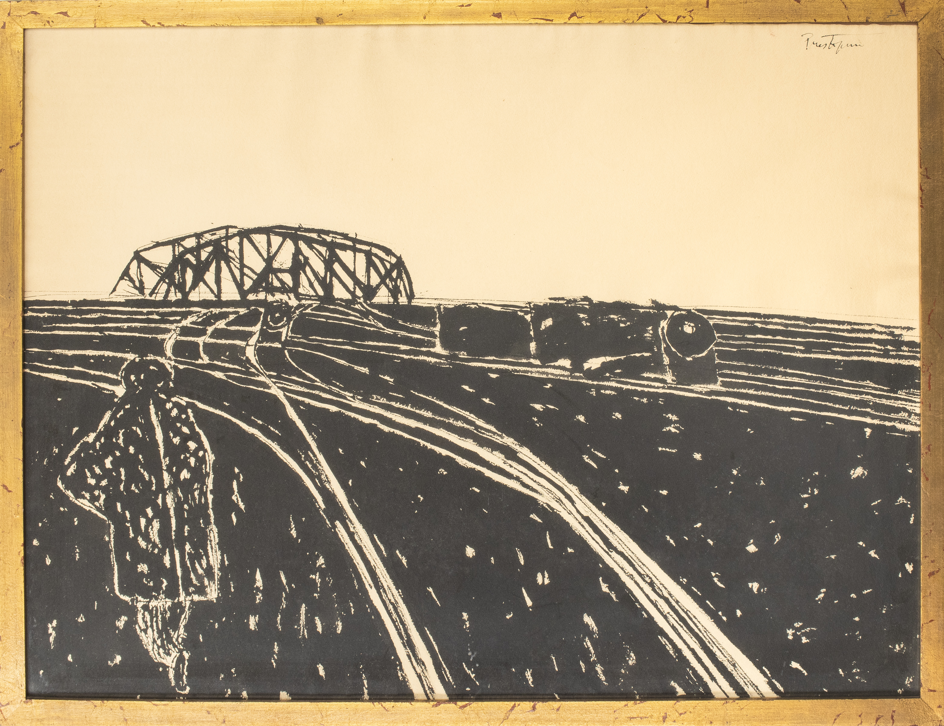 ILLEGIBLY SIGNED "TRAIN LINES"