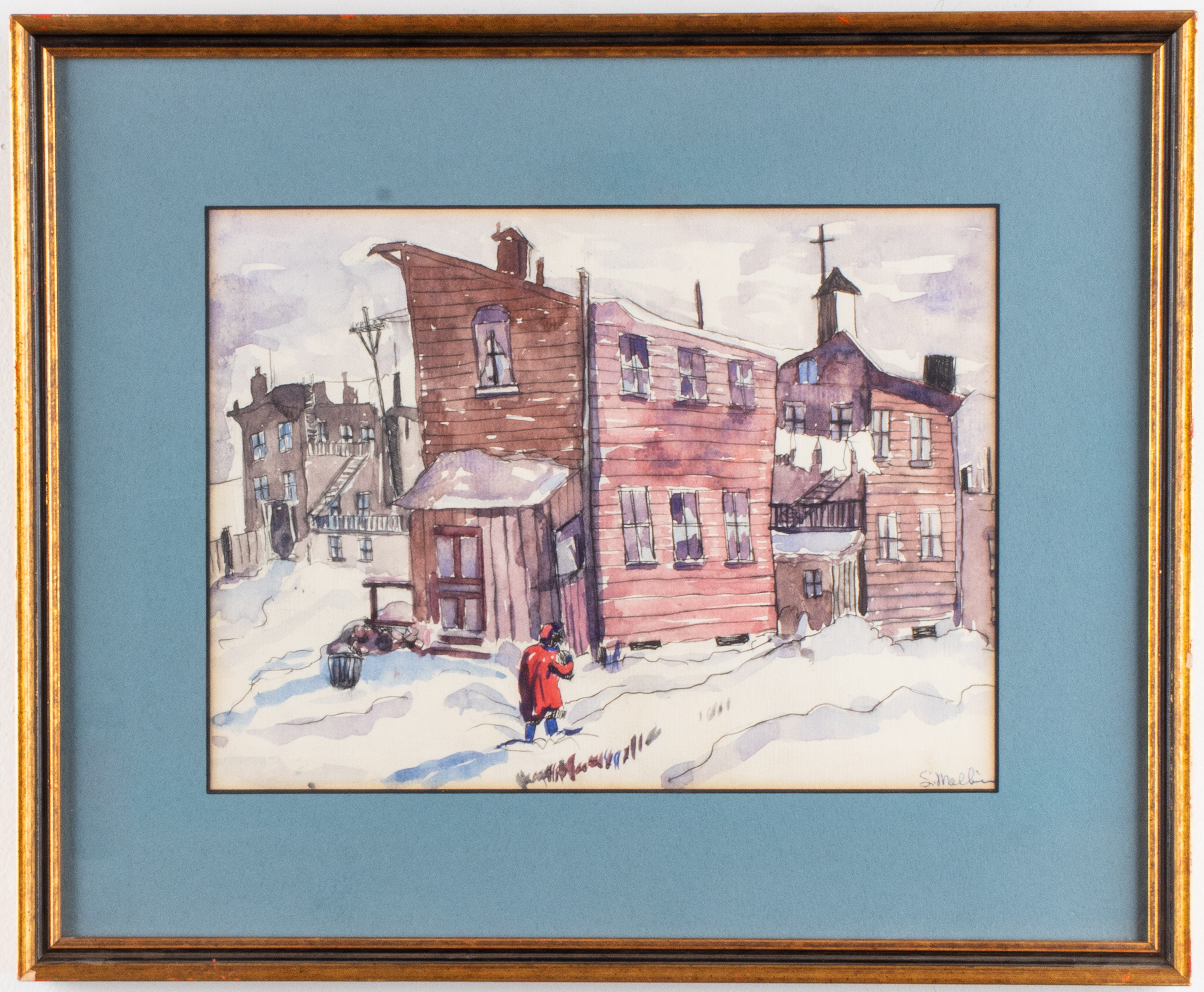 ILLEGIBLY SIGNED, "WINTER SCENE",