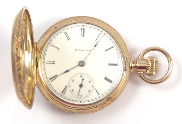 ILLINOIS FOURTEEN KARAT GOLD HUNTER