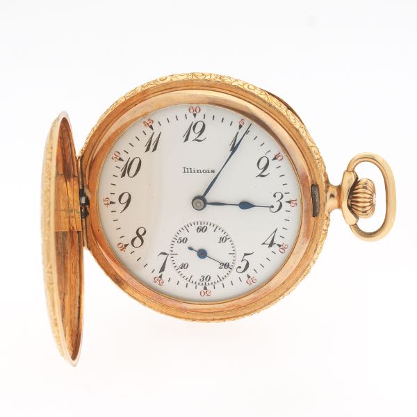 ILLINOIS GOLD HUNTERS POCKET WATCH