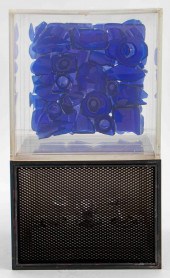 ILLUMINATED BLUE GLASS ASSEMBL