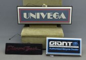 Illuminated dealer sign lot in