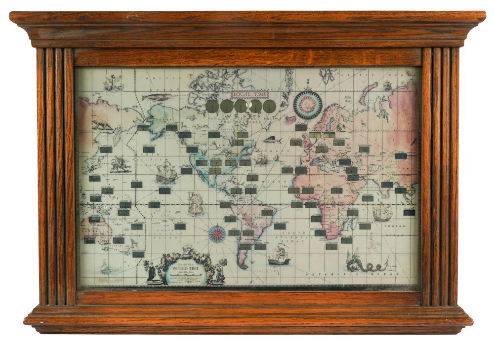 ILLUMINATED FRAMED WORLD TIME