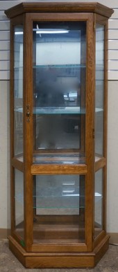 ILLUMINATED FRUITWOOD VITRINE,