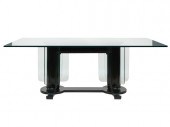 ILLUMINATED GLASS AND WOOD DIN