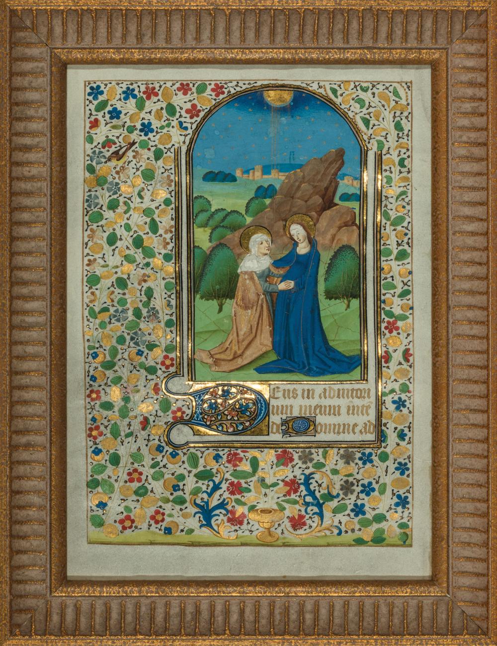 ILLUMINATED LEAF FROM A BOOK OF