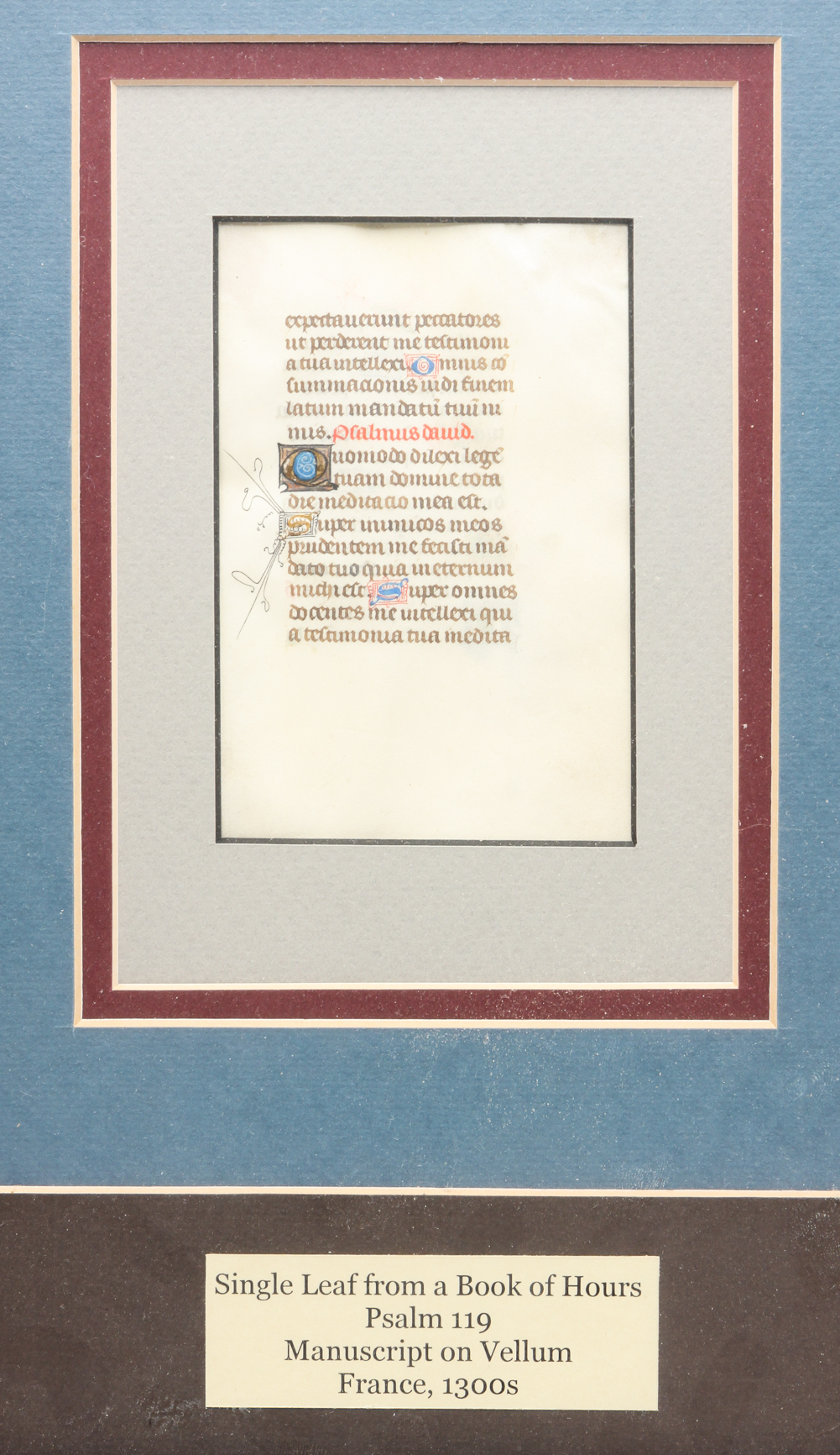 ILLUMINATED MANUSCRIPT FROM BOOK OF