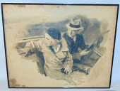 ILLUSTRATION, MAN & WOMAN IN A