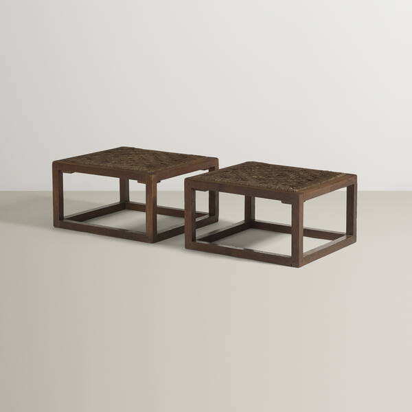 Ilonka Karasz. stools, pair. c.