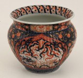 IMARI MEIJI PERIOD RIBBED PORC