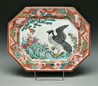Imari octagonal platter, eagle on