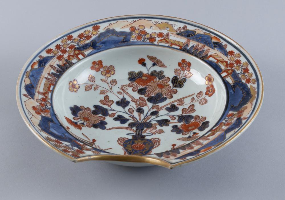 IMARI PORCELAIN SHAVING BOWL 19TH