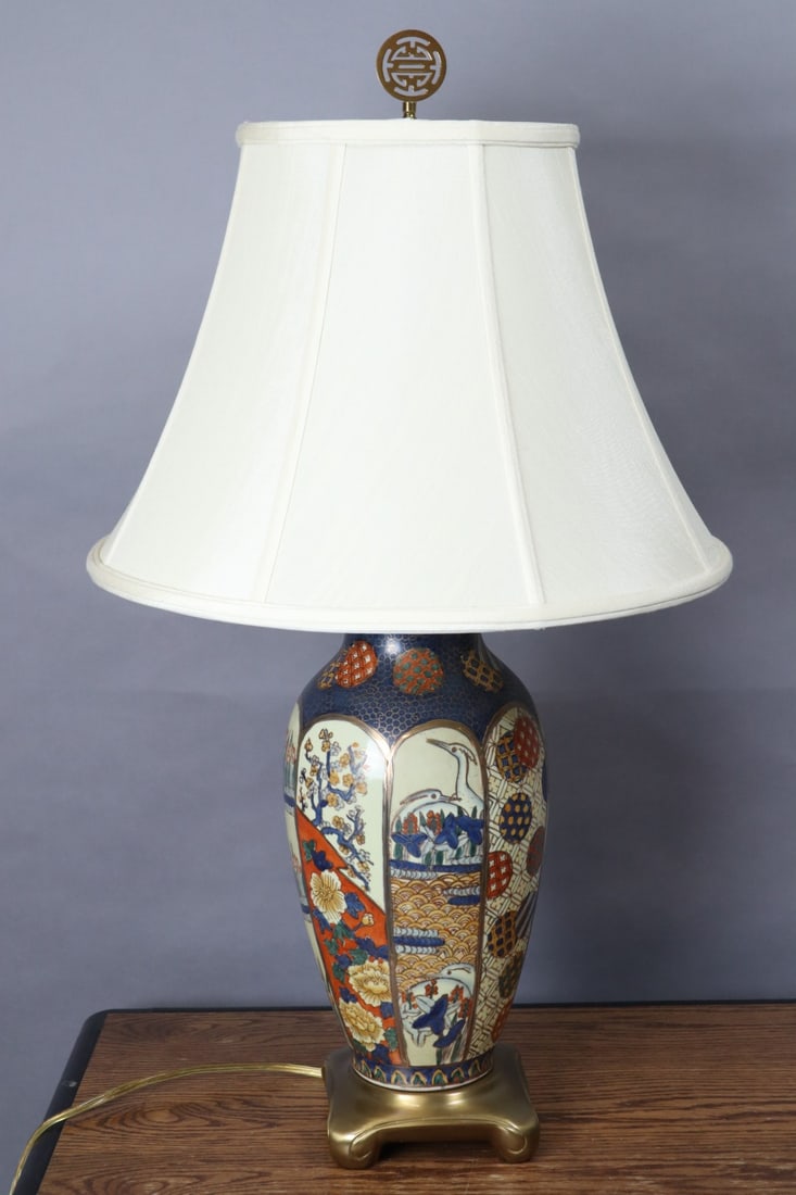 IMARI STYLE JAPANESE VASE LAMPED