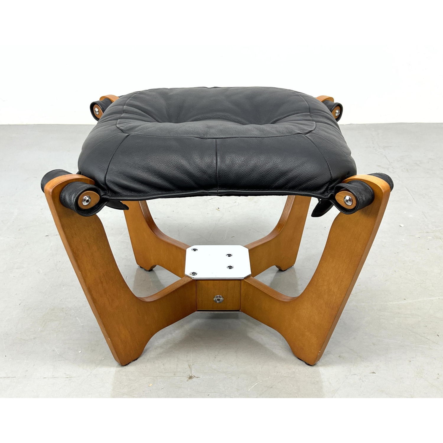 IMG "Luna" Modernist Ottoman. Black