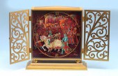 IMHOF ENAMELED BRASS MANTLE CL