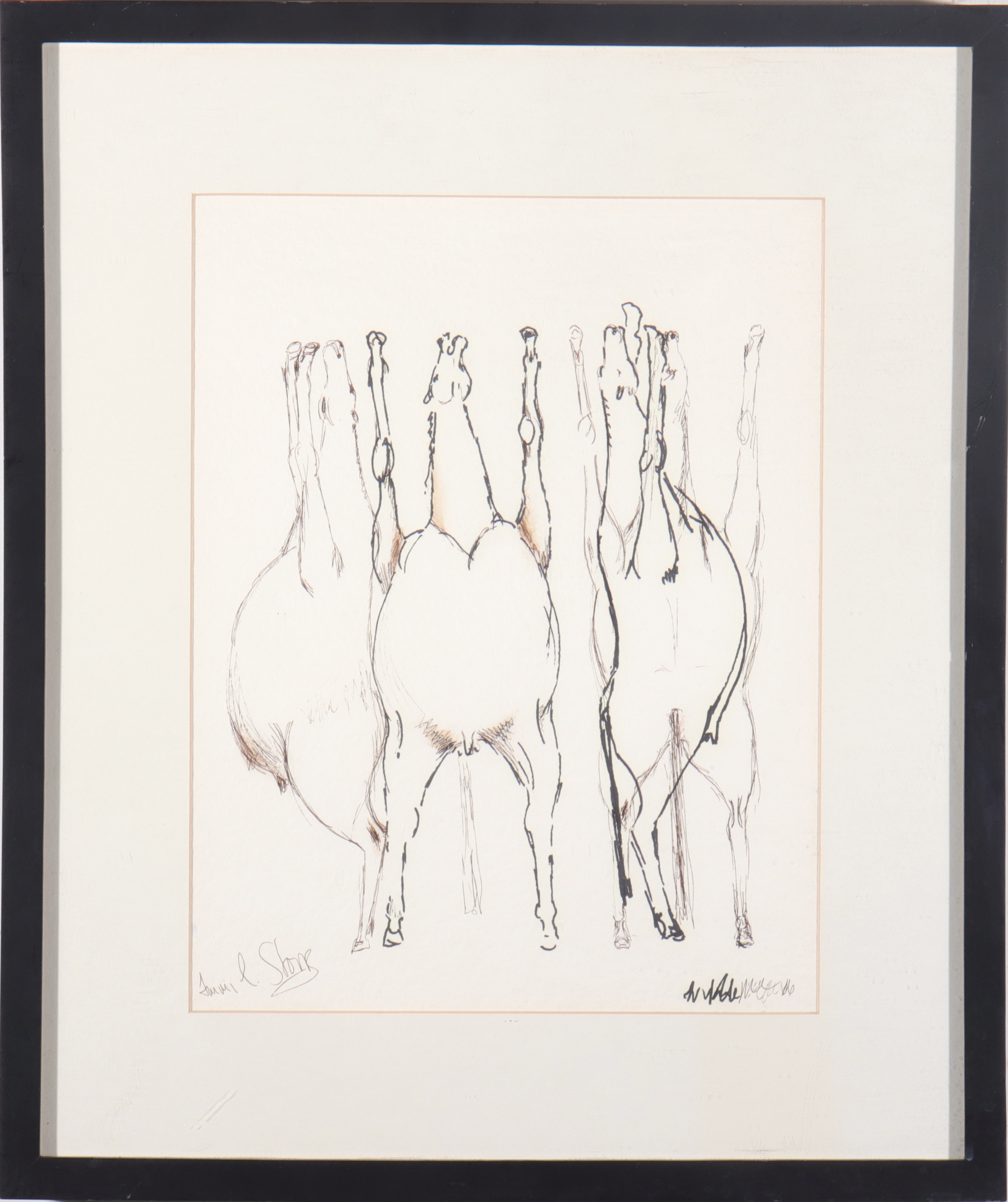 IMMI STORR INK DRAWING OF HORSES