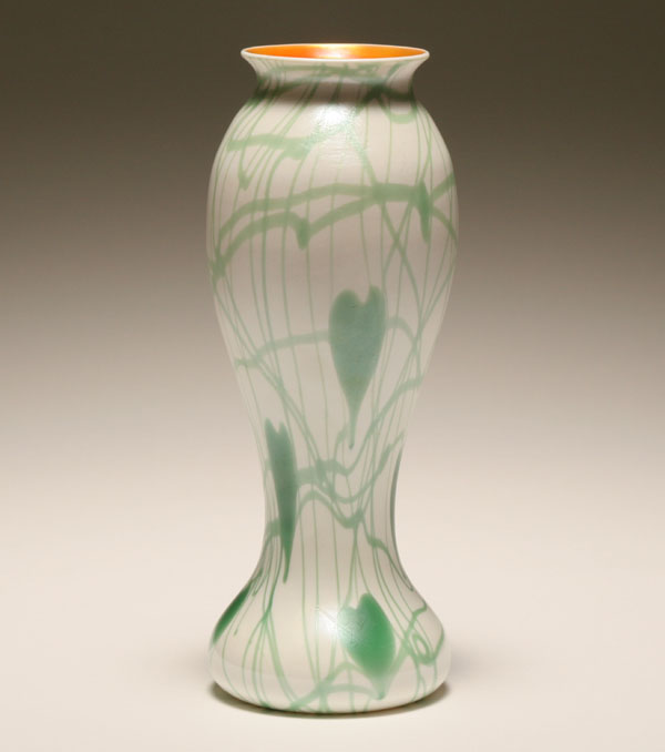 Imperial heart and vine art glass
