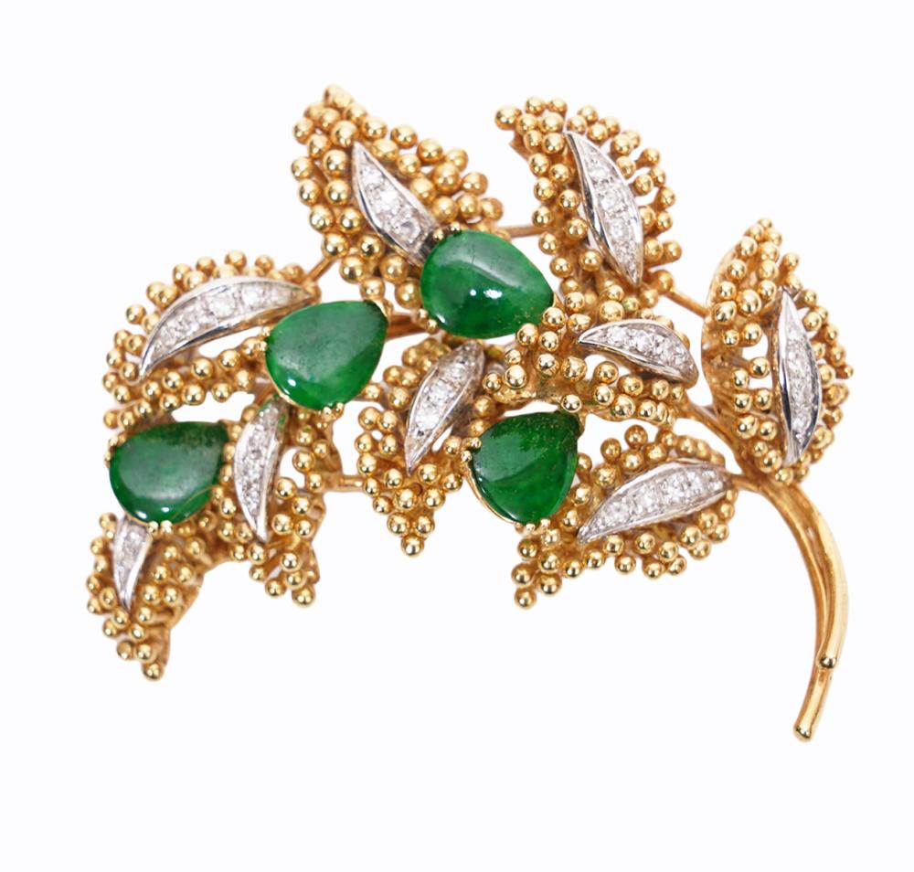 IMPERIAL JADE, DIAMOND & 18K YG
