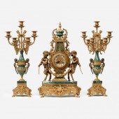 IMPERIAL MANTEL CLOCK AND GARN