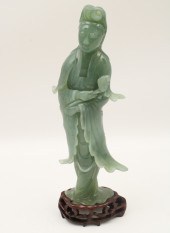 IMPORTANT 11.25" GREEN JADE KW
