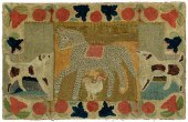 Important bias shirred rug wit