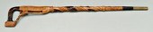 Important folk art cane, A.P.