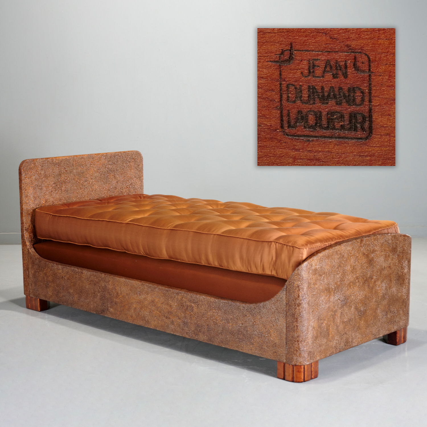 IMPORTANT JEAN DUNAND "BATEAU" BED,