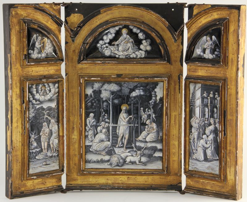 Important Limoges Triptych