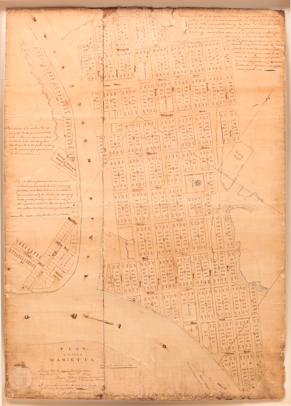 IMPORTANT MARIETTA, OHIO PLAT MAP