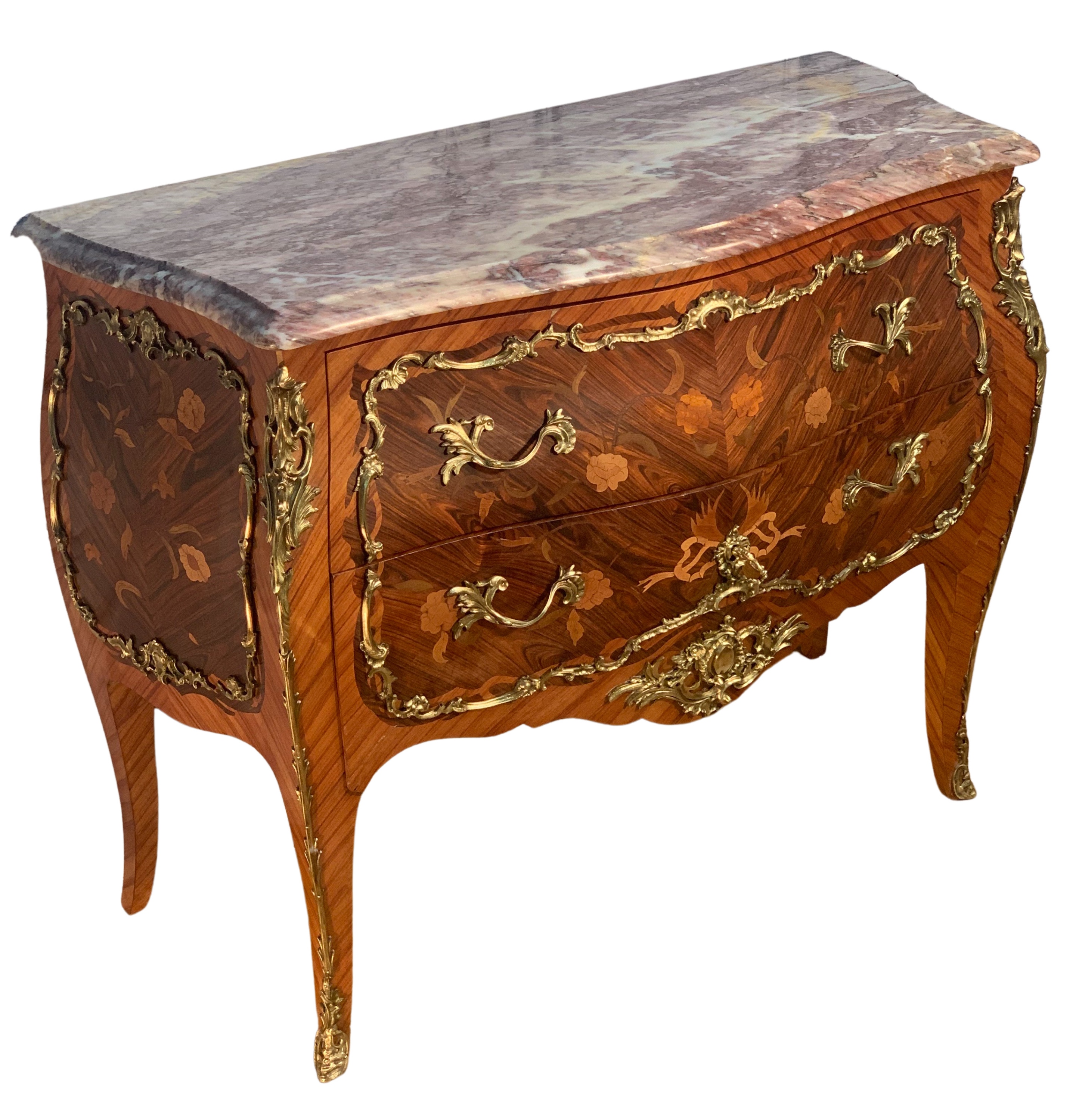IMPOSING LOUIS XV BOMBE SHAPED
