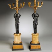 IMPOSING PAIR EMPIRE WINGED VI